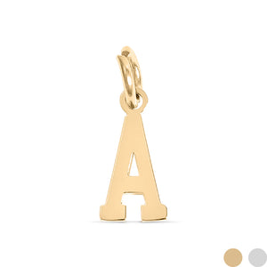 18K Gold PVD Coated Stainless Steel Small Sport Letter Pendant