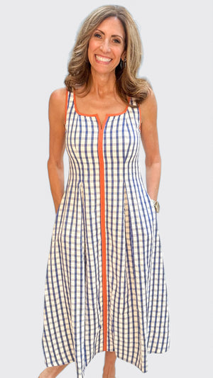 Lennox Gingham Contrast Dress