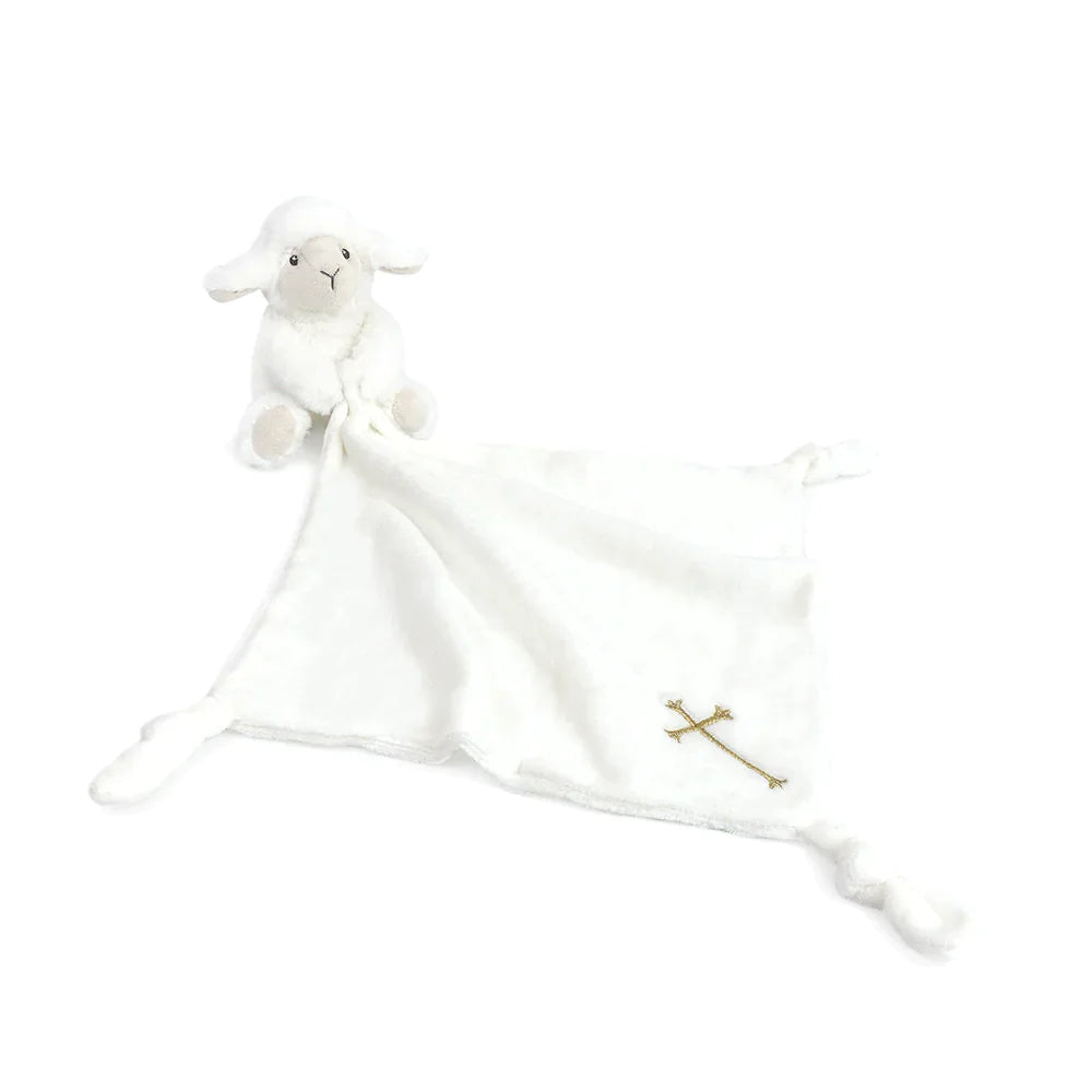 Religious Loyal Lamb Knotted Security Blankie