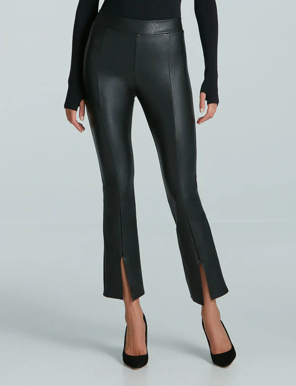 Faux Leather Split Leg Pant