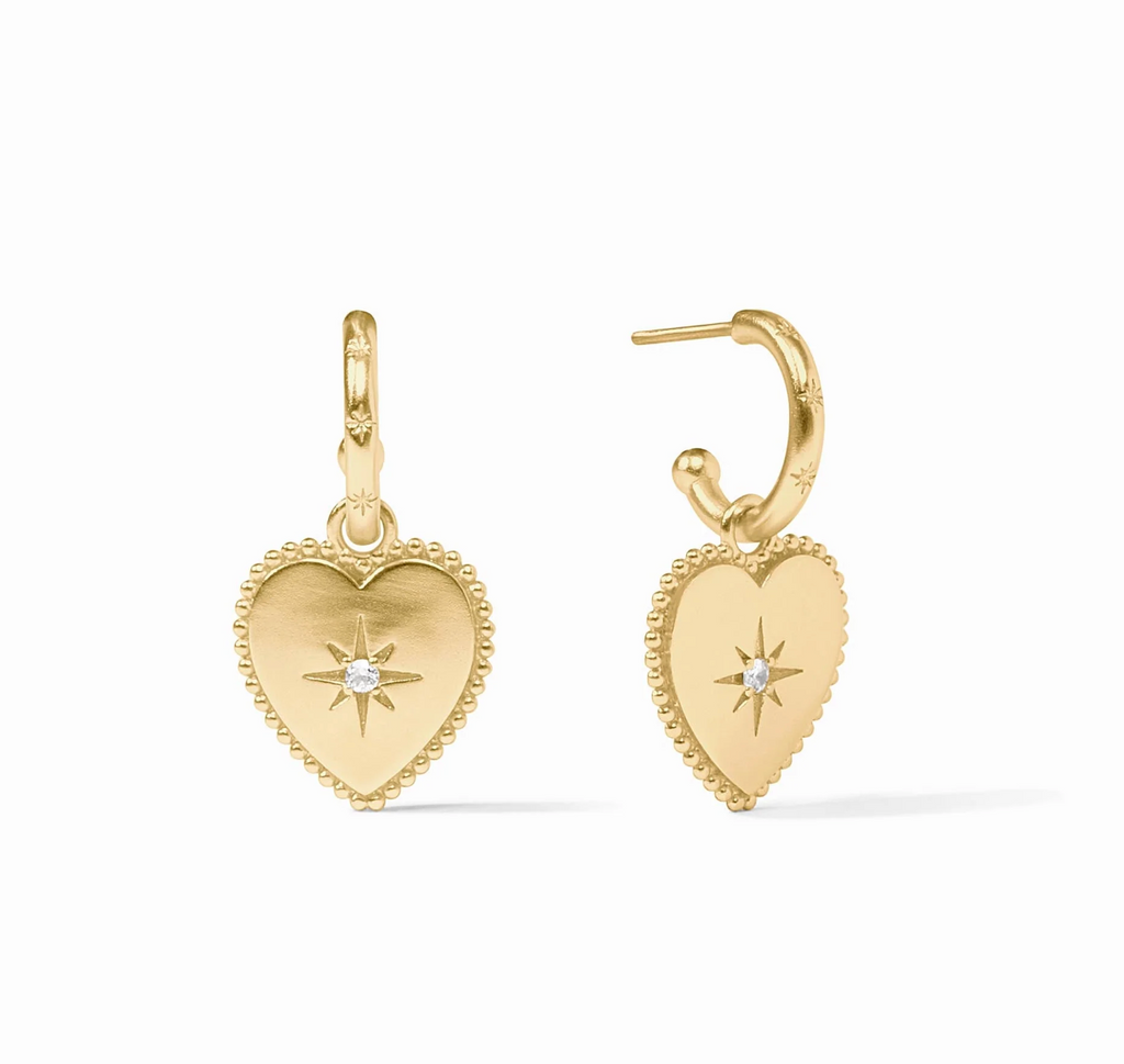 Heart Hoop & Charm Earring