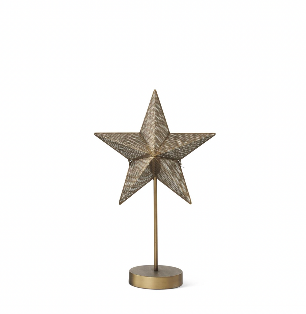 Gold Mesh Star Lamp