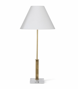 Gold Spine Lamp on Crystal Base