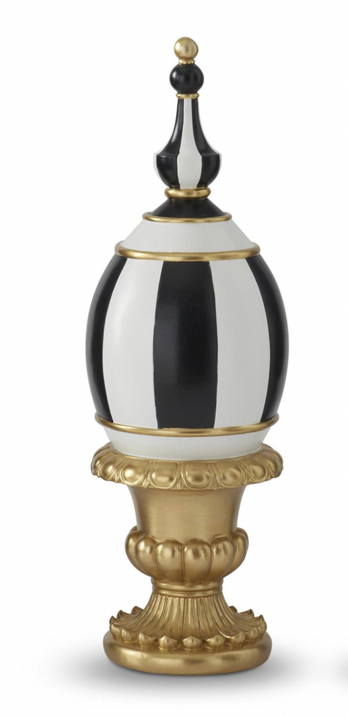 Gold, Black & White Easter Egg Finials
