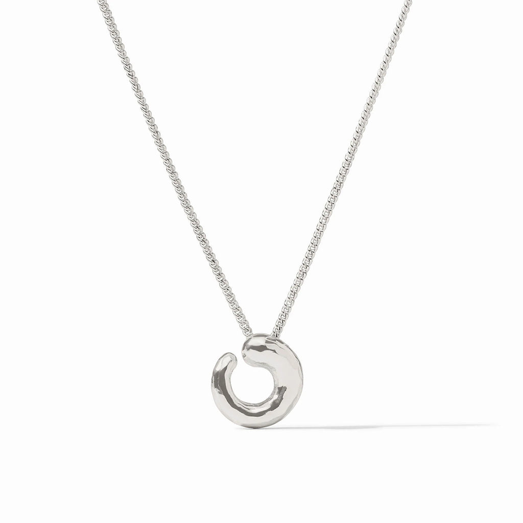 Solara Spiral Delicate Necklace - Silver
