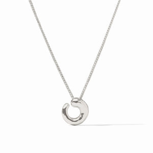Solara Spiral Delicate Necklace - Silver