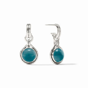 Solara Hoop & Charm Earring - Silver