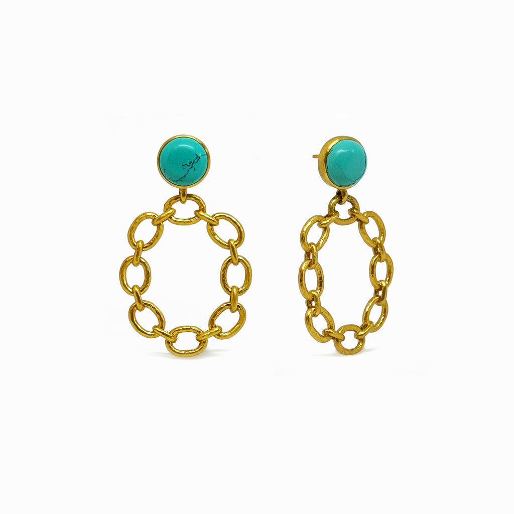 Palermo Turquoise Statement Earring