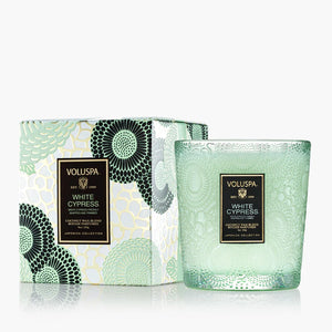 White Cypress 9oz Classic Box Candle