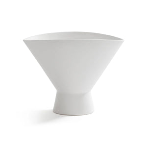 Isla Vista White Ceramic Vase/ Bowl