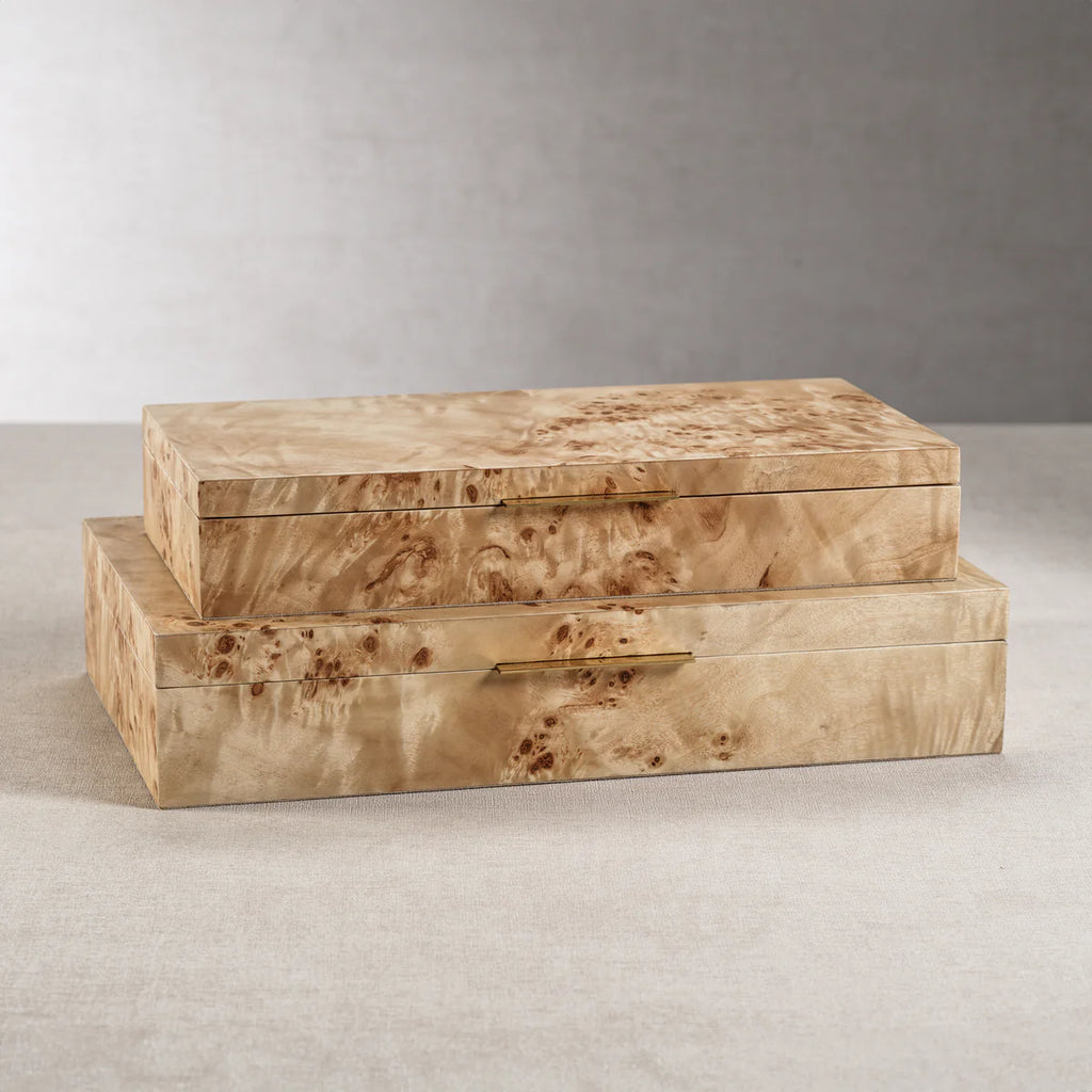 Burl Wood Veneer Box