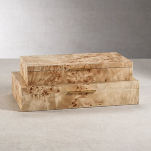 Burl Wood Veneer Box