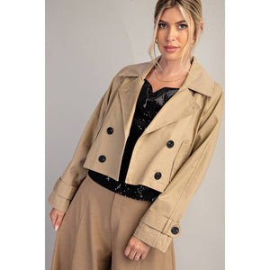 Chelsey Cropped Trench Jacket
