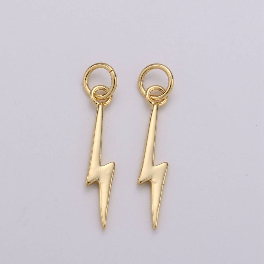 Gold Filled Lightning Bolt Charm