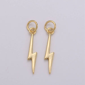 Gold Filled Lightning Bolt Charm