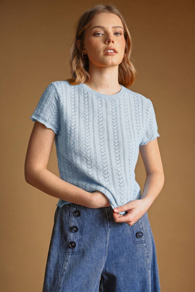 Ella Pointelle Top