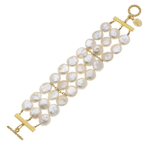 Multi-Strand Genuine Freshwater Pearl Bracelet