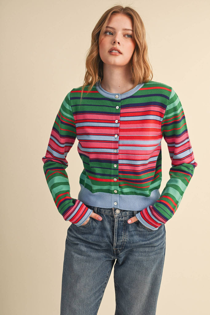 Polly Stripe Cardigan