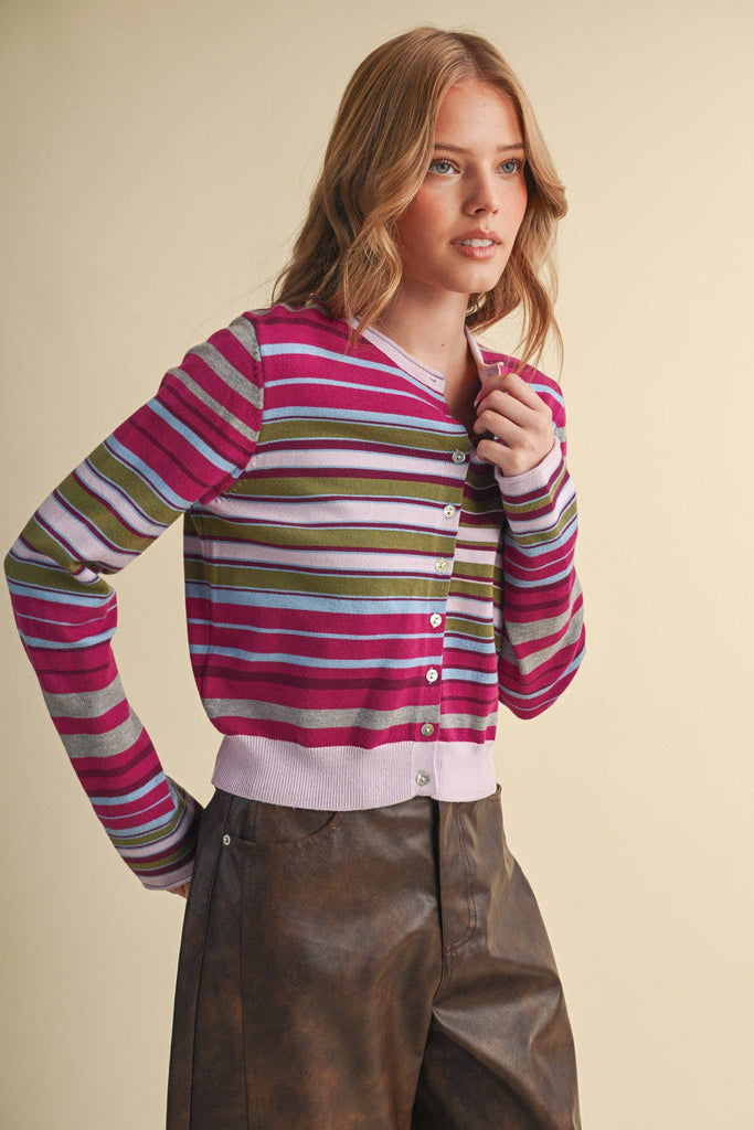 Polly Stripe Cardigan