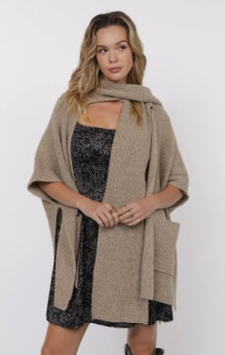 Brienne Scarf Poncho Cardigan