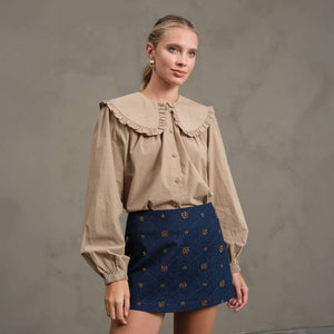Bonnie Frill Collar Blouse