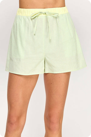 Jess Cotton Poplin Striped Shorts