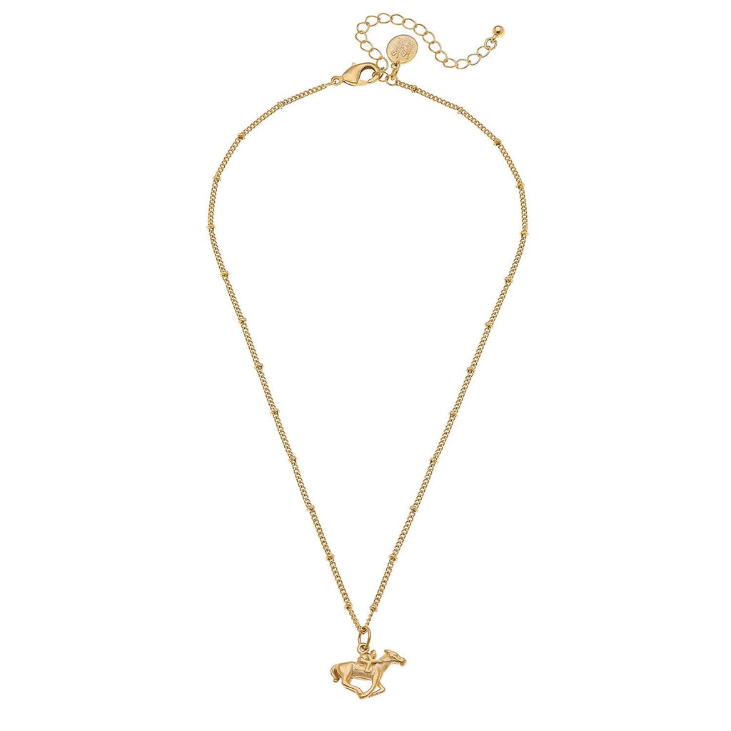 Gold Dainty Racehorse Necklace