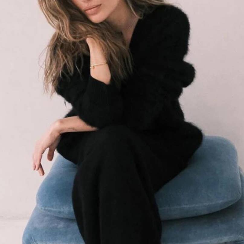 Demure Fluffy Cardigan