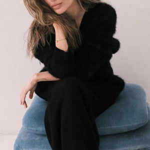 Demure Fluffy Cardigan