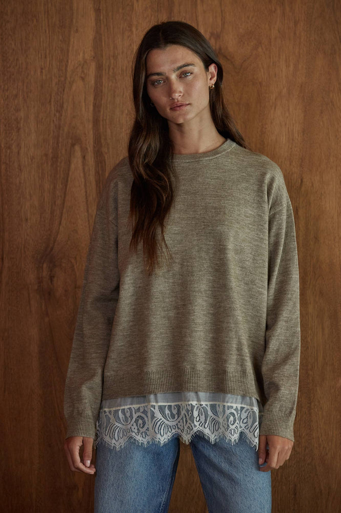 Colette Knit Lace Sweater