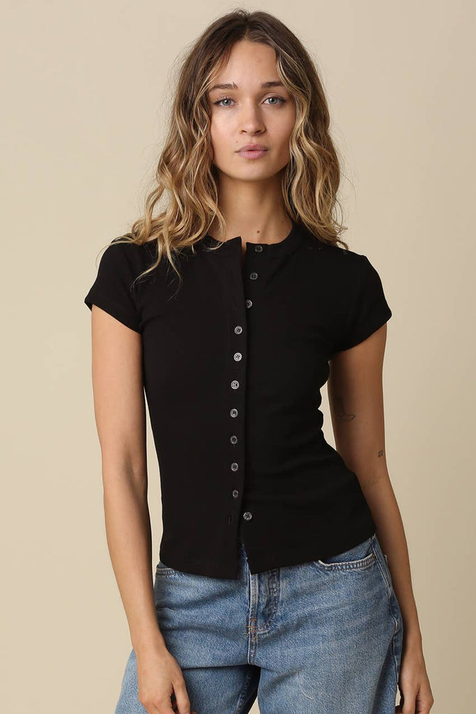 Leslie Button Top