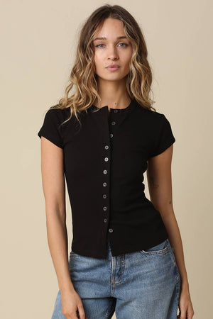 Leslie Button Top