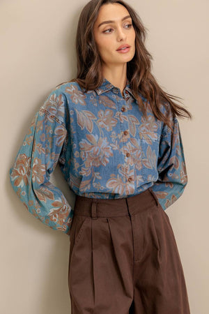 Riley Chambray Denim Top