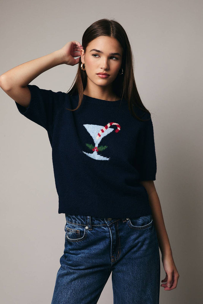 Merry Round Neck Cocktail Sweater