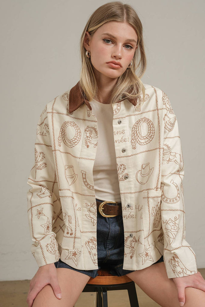 Loretta Western Embroidered Jacket