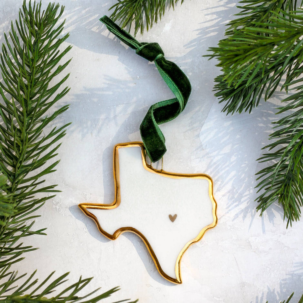 Texas Porcelain Ornament