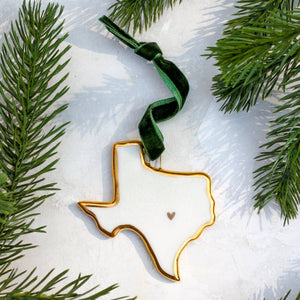 Texas Porcelain Ornament