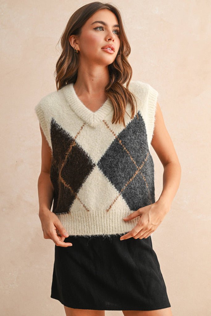 Mabel Argyle Sweater Vest