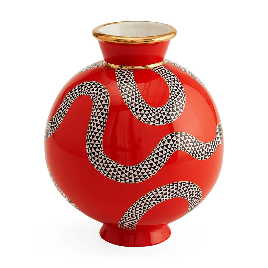 Red Eden Round Vase