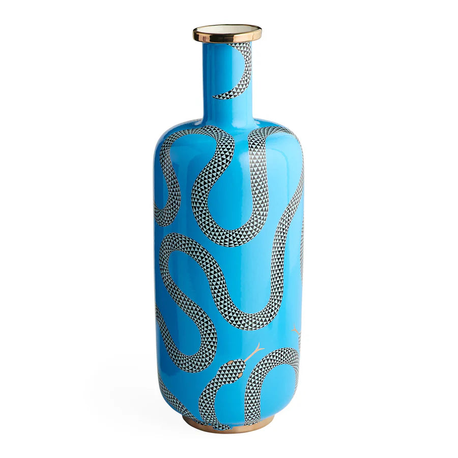 Blue Eden Tall Bottle Vase