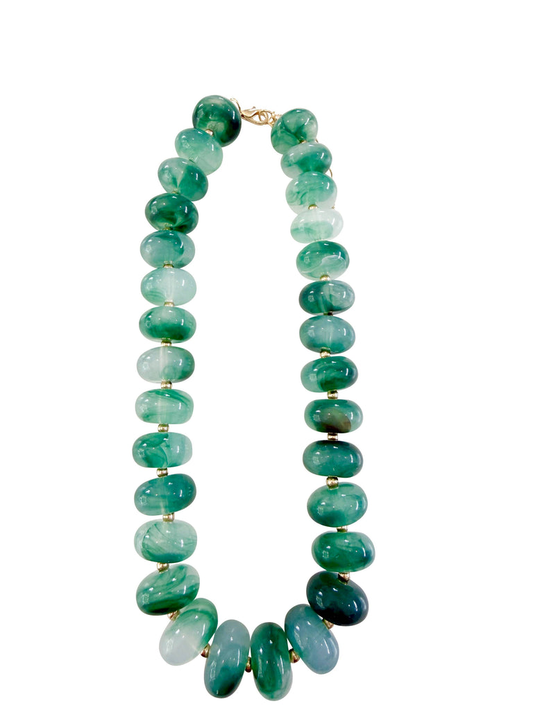 Liberty Chunky Beaded Necklace- Mint