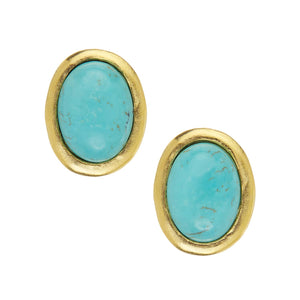 Turquoise Cabochon Studs