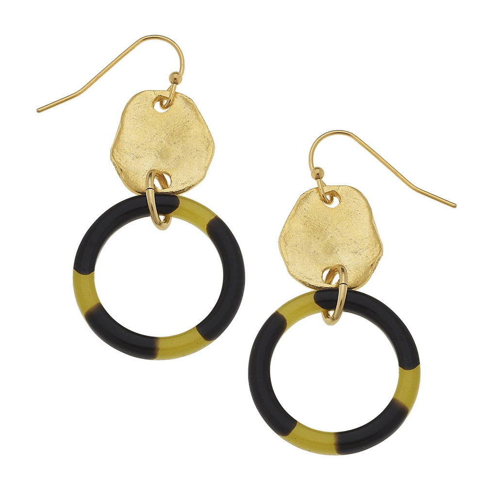 Gold and Tortoise Earrings