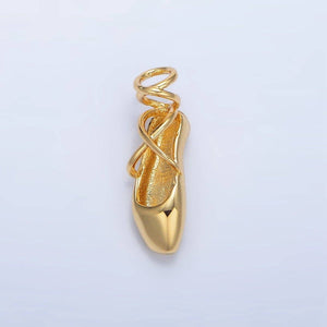24K Gold Filled Pointe Ballet Shoe Charm