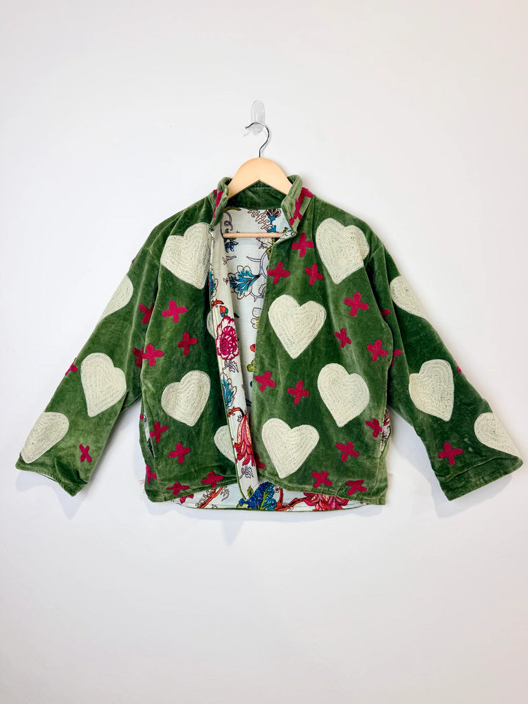 Bordeaux Clover Velvet Jacket