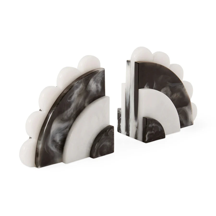 Mustique Black & White Bookend Set