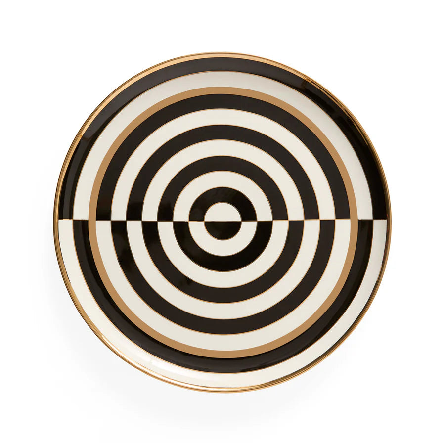 Op Art Round Serving Tray