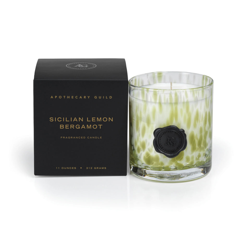 AG Opal Glass Candle Jar in Gift Box - Sicilian Lemon Bergamot