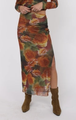 Heart Beats Side Slit Skirt