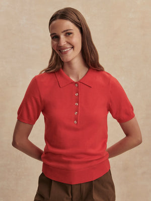 Toni Polo Knit Top